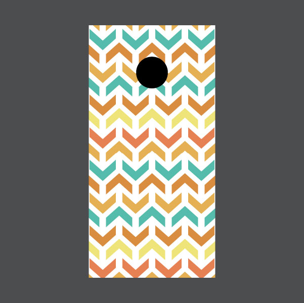 Image of Geometric Pattern Cornhole Board Wraps