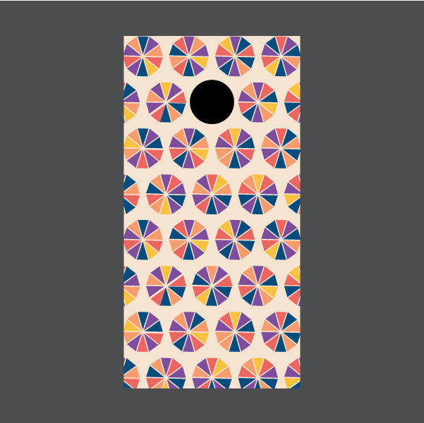 Image of Geometric Pattern Cornhole Board Wraps