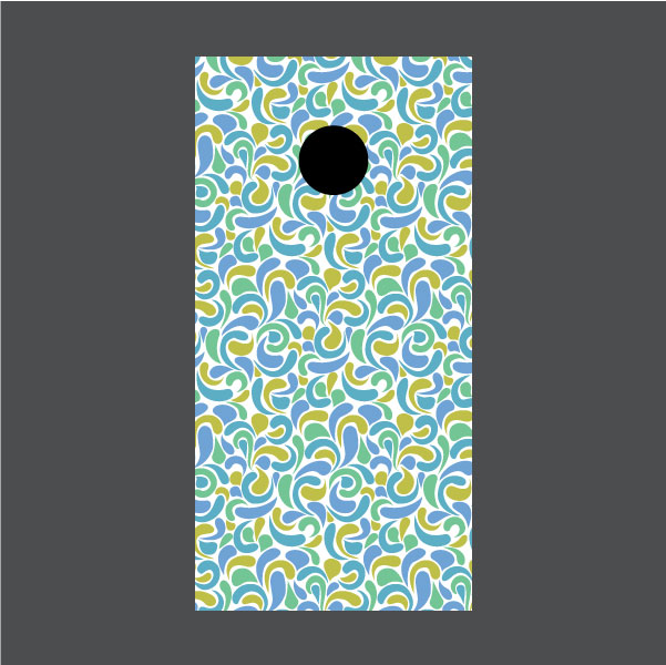 Image of Geometric Pattern Cornhole Board Wraps