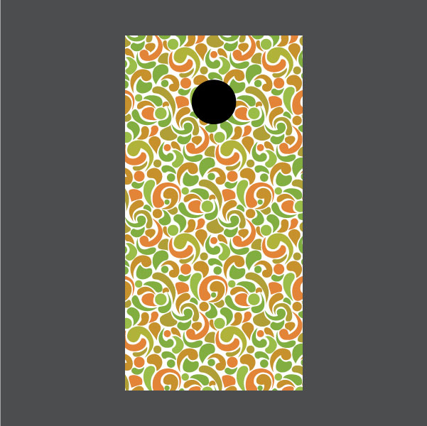 Image of Geometric Pattern Cornhole Board Wraps