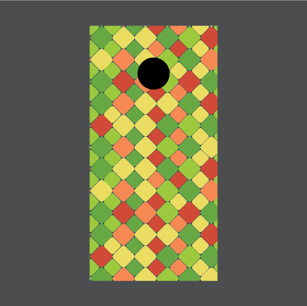 Image of Geometric Pattern Cornhole Board Wraps