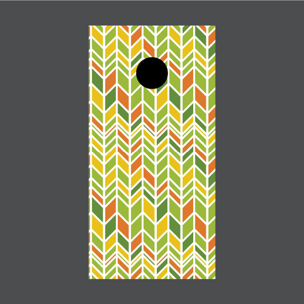 Image of Geometric Pattern Cornhole Board Wraps