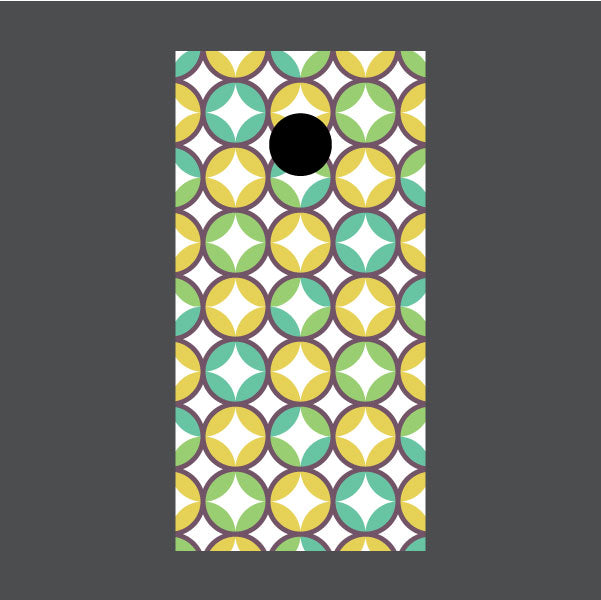 Image of Geometric Pattern Cornhole Board Wraps