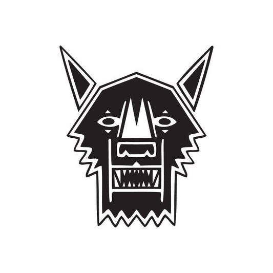 Image of Geometric Wolf Head Decal