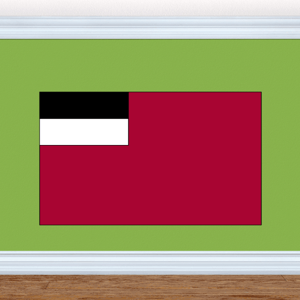 Georgia flag sticker with white cross and red field