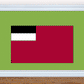 Georgia flag sticker with white cross and red field