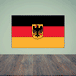 Germany flag sticker with black, red, and gold stripes and centered eagle crest