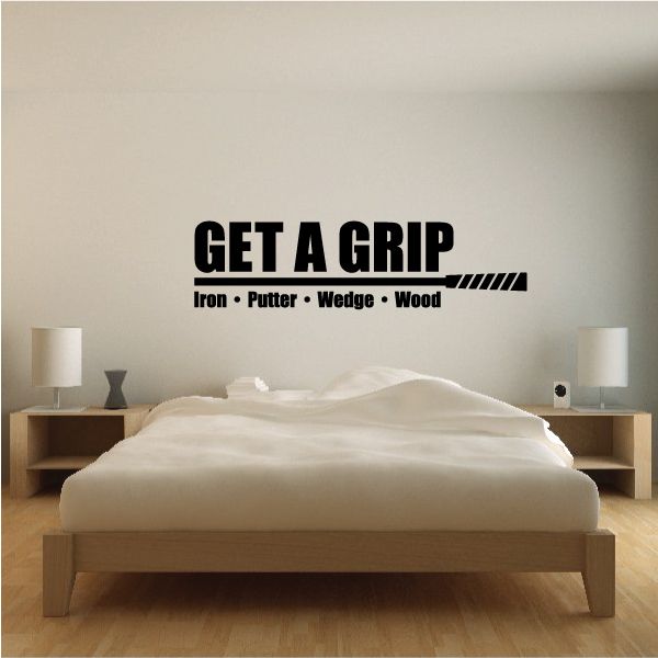 Image of Get a Grip Golf Club Wall Decal