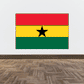 Ghana flag sticker with black five-point star on red, yellow, and green stripes