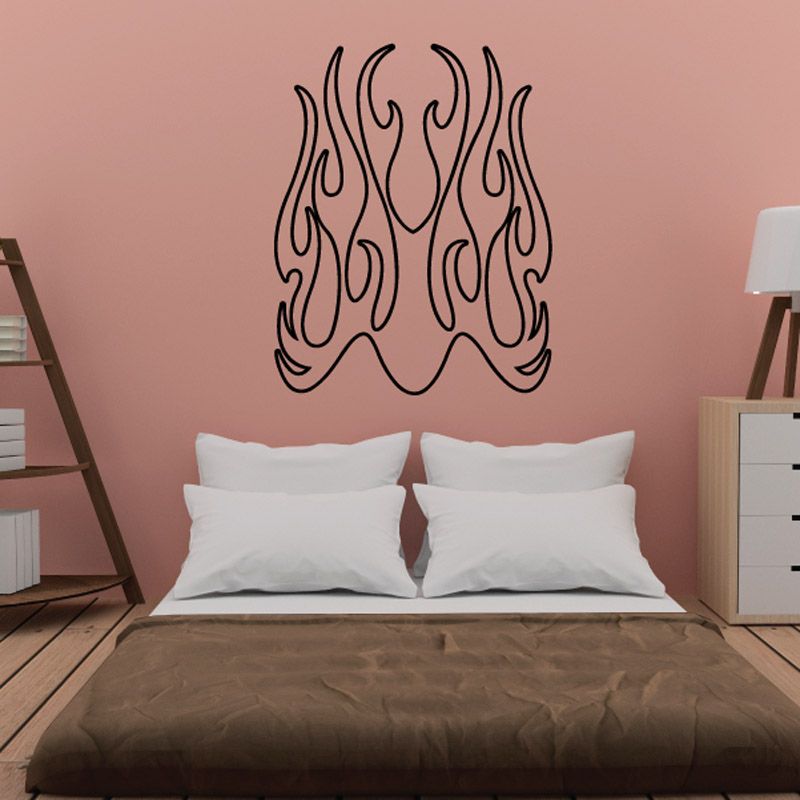 Image of Ghost Flames Car Decal - Vinyl Decal - Wall Decal - CF029