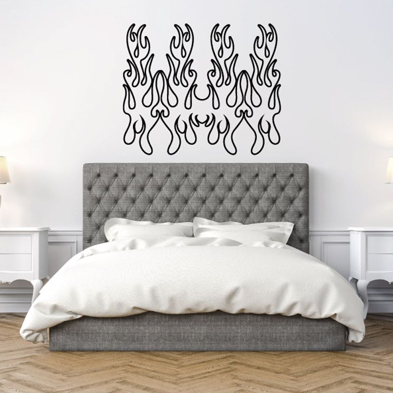 Image of Ghost Flames Car Decal - Vinyl Decal - Wall Decal - CF036