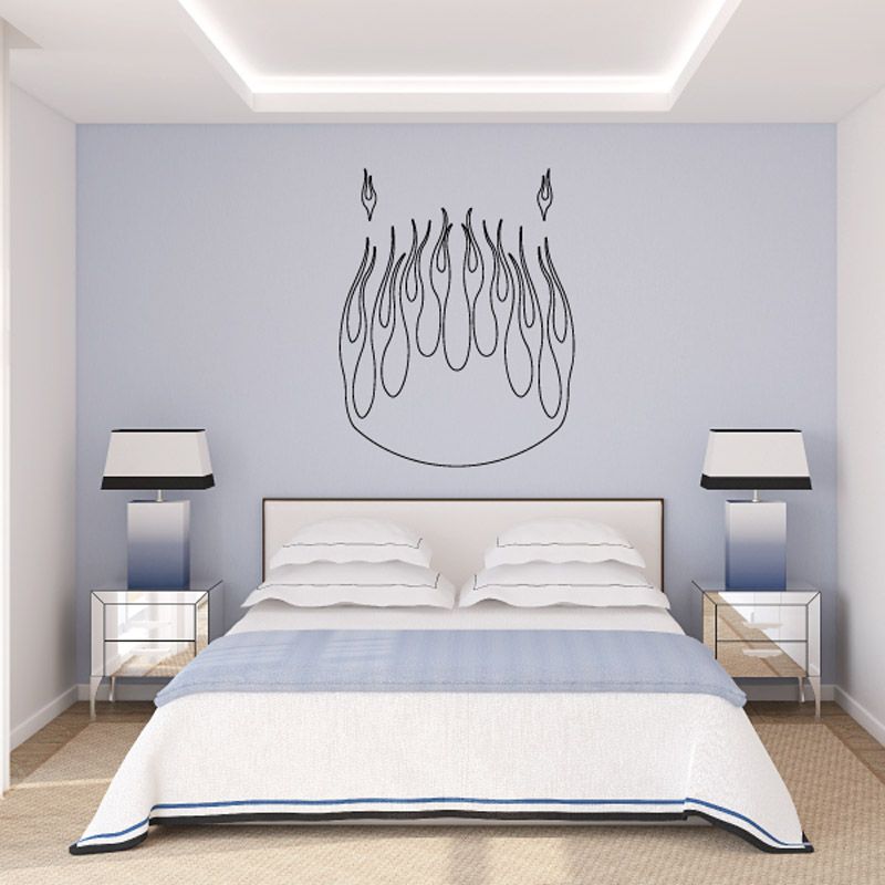 Image of Ghost Flames Car Decal - Vinyl Decal - Wall Decal - CF072