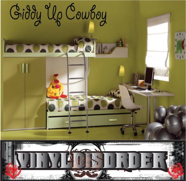 Image of Giddy Up Cowboy Wall Decal