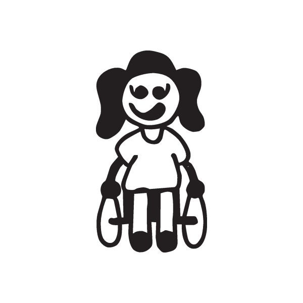 Image of Girl in Wheelchair Decal