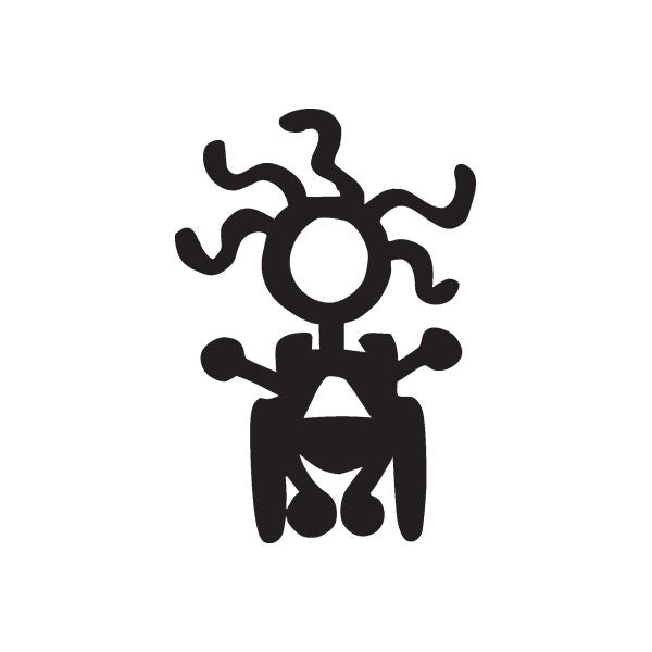 Girl in wheelchair decal, black silhouette