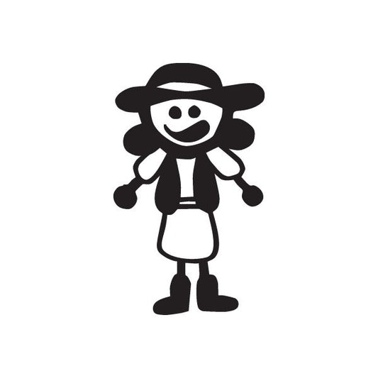 Image of Girl with Hat Decal