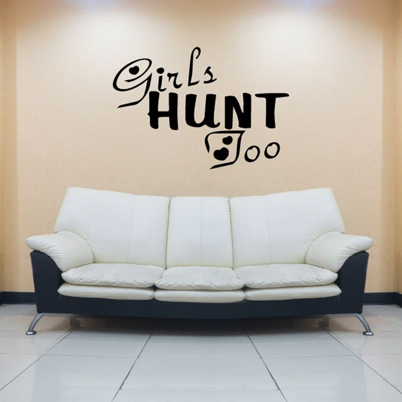 Image of Girls hunt too Wall Decal - Vinyl Decal - Car Decal - DC0012