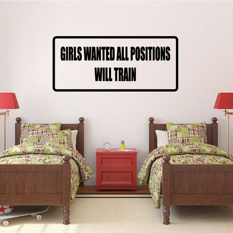 Image of Girls wanted all positions will train Short Decal