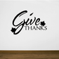 Thanksgiving leaves wall decal with Give Thanks lettering