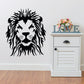 Lion head decal with bold black mane and face