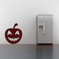 Glee jack-o-lantern wall decal, dark red pumpkin face with carved eyes and jagged grin