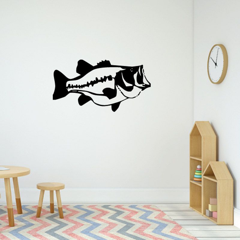 Image of Gliding Bass Fish Decal