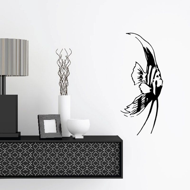 Image of Gliding Graceful Angel Fish Decal