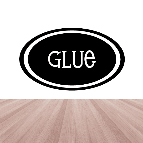 Image of Glue Oval Decal