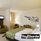 Goblin shark vinyl wall decal with black stylized roaring fish outline