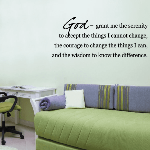 Image of God grant me the serenity to accept the things I cannot change Wall Decal