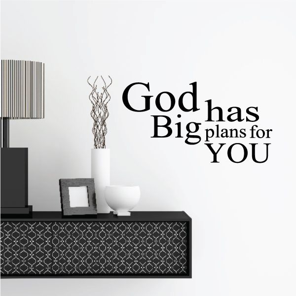 Image of God Has Big Plans For You Wall Decal