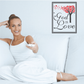 Die-cut decal with black border, heart tree and script God Love
