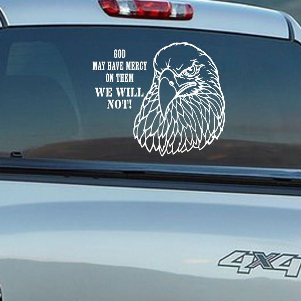 Image of God May Have Mercy Eagle Decal