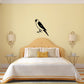 Goldfinch bird wall decal, black and yellow silhouette