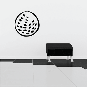 Golf ball wall decal sticker with dotted ball graphic