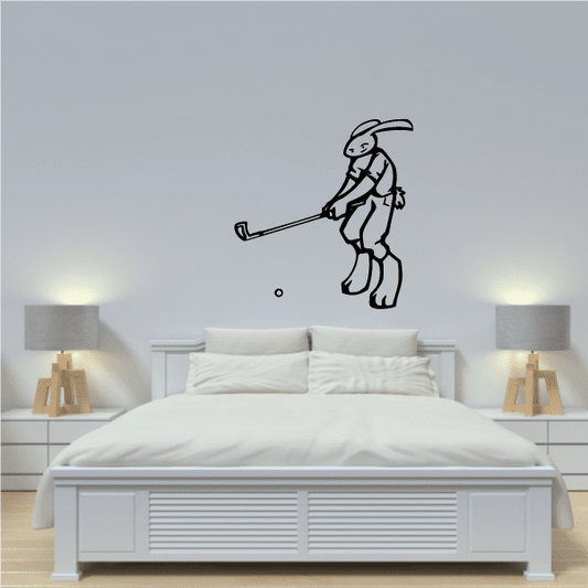 Image of Golf Bunny Wall Decal - Vinyl Decal - Car Decal - CDS004