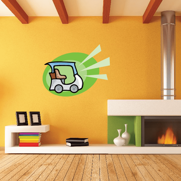 Image of Golf Cart Wall Decal - Vinyl Sticker - Car Sticker - Die Cut Sticker - CDSCOLOR163