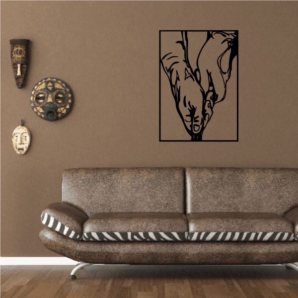 Black golf grip wall decal with hand holding club graphic