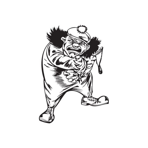 Golf hat clown slingshot decal