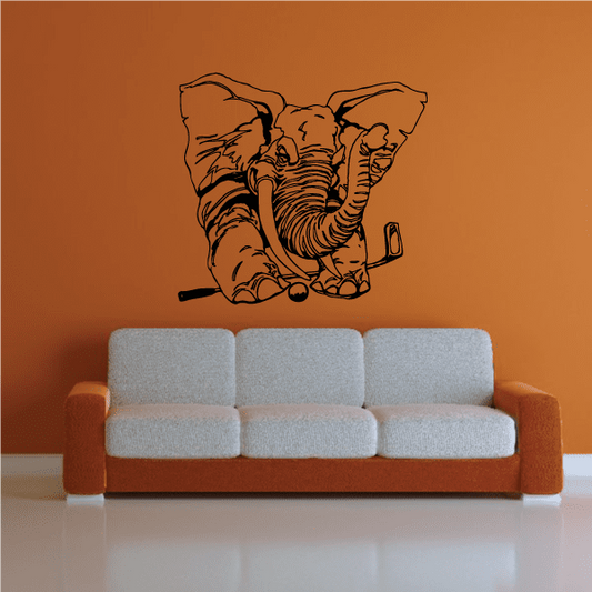 Image of Golf Mascot Wall Decal - Vinyl Decal - Car Decal - CDS086