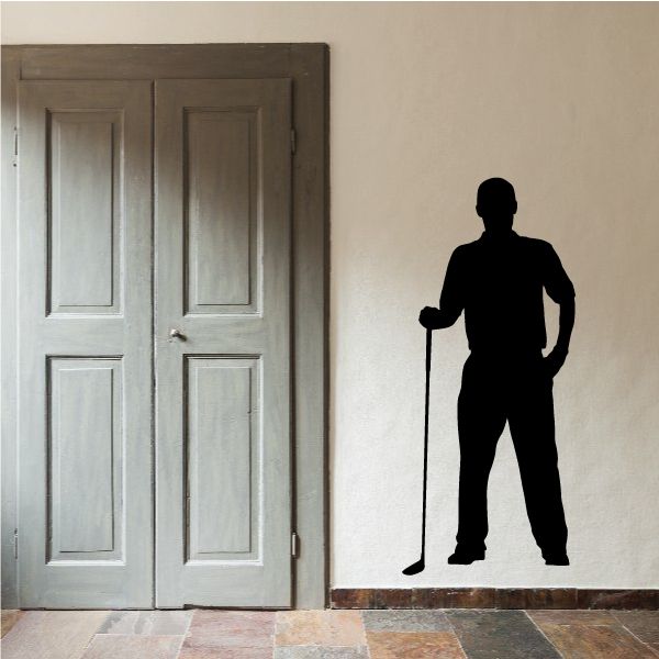 Image of Golf Pose Wall Decal - Vinyl Decal - Car Decal - Vd015