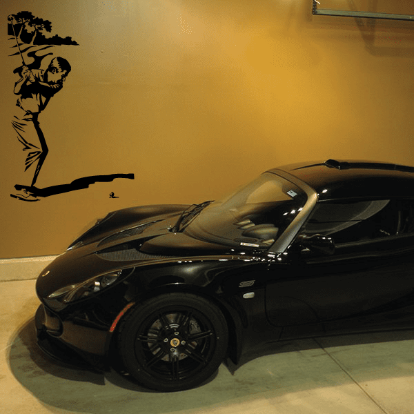 Black golfer wall decal silhouette for walls
