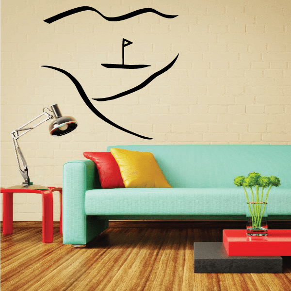 Golf swing wall decal vinyl in black, sweeping golfer silhouette