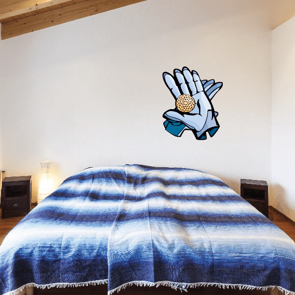 Golf glove and ball vinyl wall decal sticker