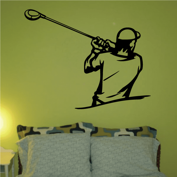 Image of Golfer Wall Decal - Vinyl Decal - Car Decal - CDS028