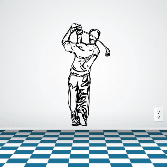 Image of Golfer Wall Decal - Vinyl Decal - Car Decal - CDS058