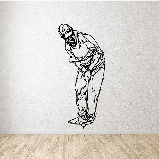 Image of Golfer Wall Decal - Vinyl Decal - Car Decal - CDS061