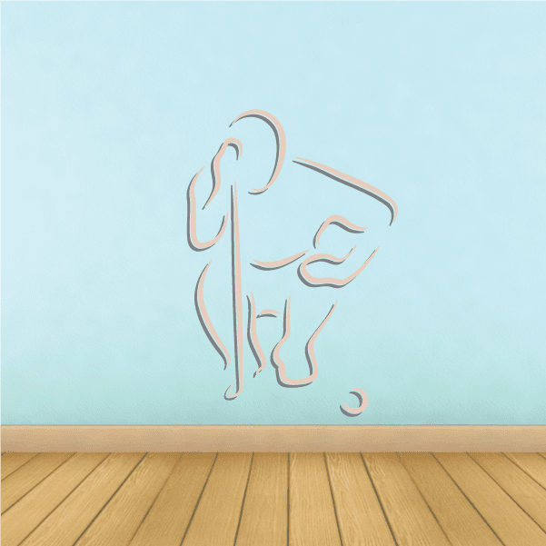 Image of Golfer Wall Decal - Vinyl Sticker - Car Sticker - Die Cut Sticker - CDSCOLOR006
