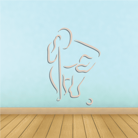 Image of Golfer Wall Decal - Vinyl Sticker - Car Sticker - Die Cut Sticker - CDSCOLOR006