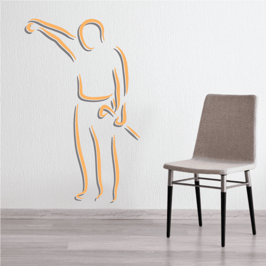 Image of Golfer Wall Decal - Vinyl Sticker - Car Sticker - Die Cut Sticker - CDSCOLOR018